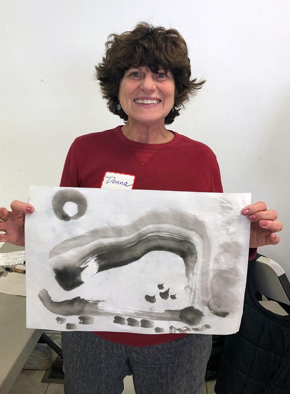 One student's happy painting based on a quote.