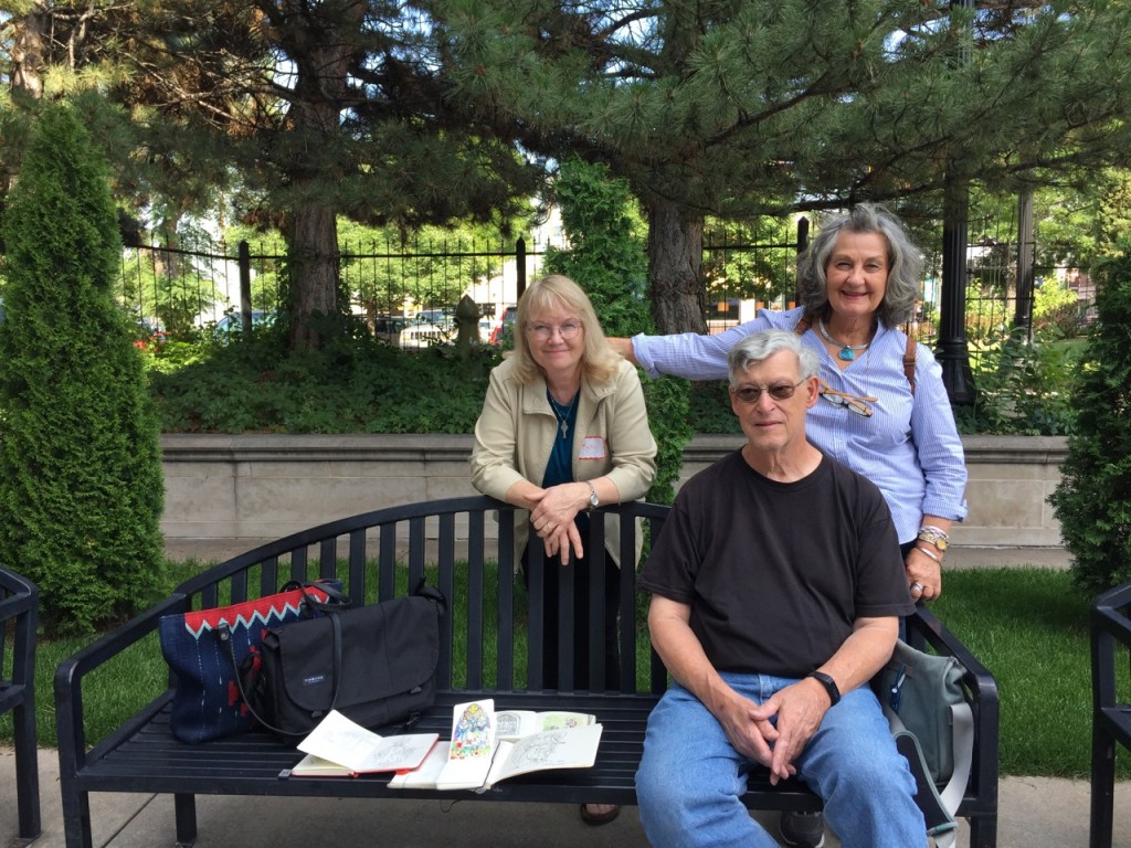 My Denver Urban Sketching group at Cathedral Immaculate