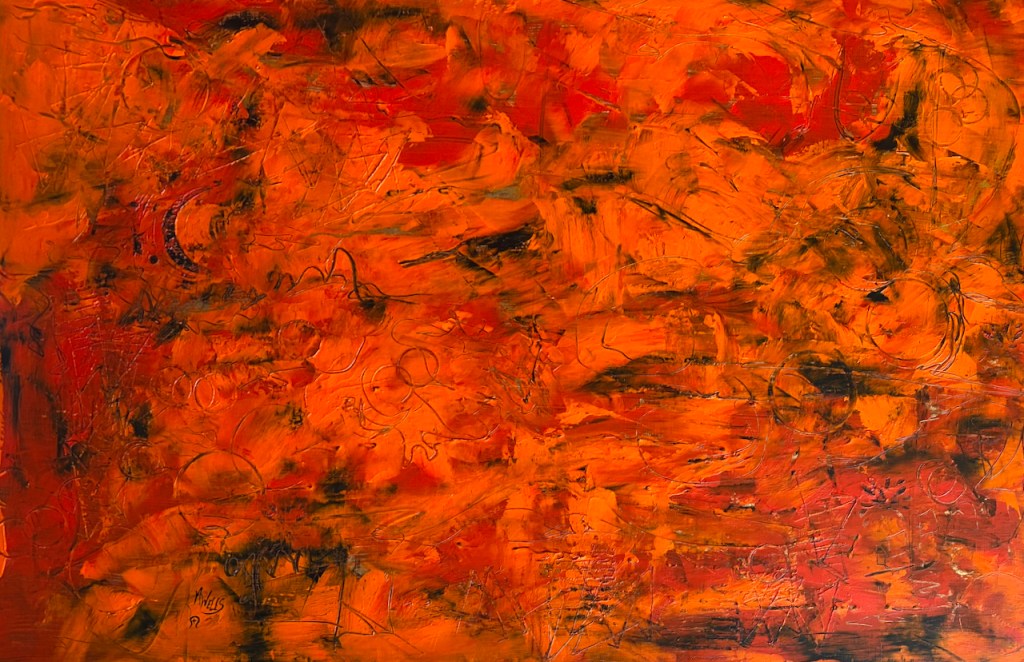 “Consternation - Origins of Woman 6” Fold within fold, the beloved drowns in its own being. This world is drenched with that drowning. -Rumi “Drenched”- Oil and Cold Wax Painting by Marilyn Wells