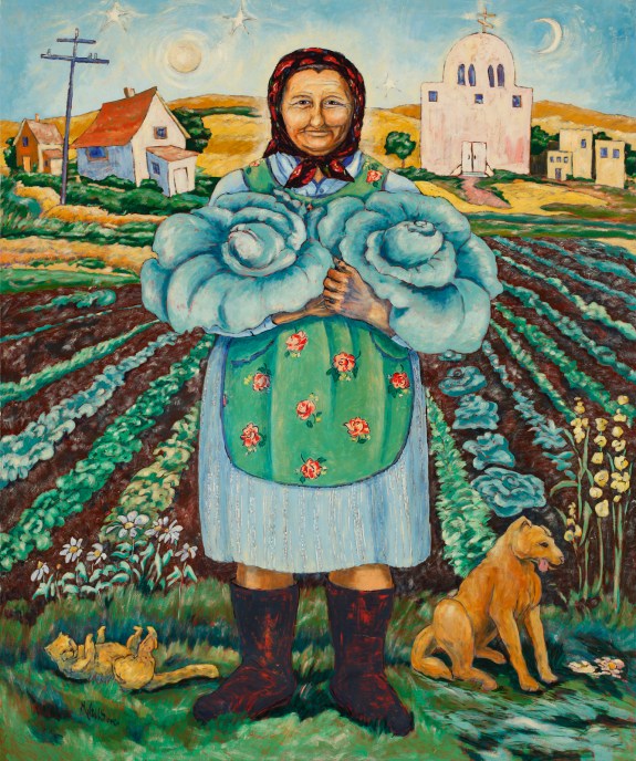 "Cabbage Woman" oil 60" x 72" by Marilyn