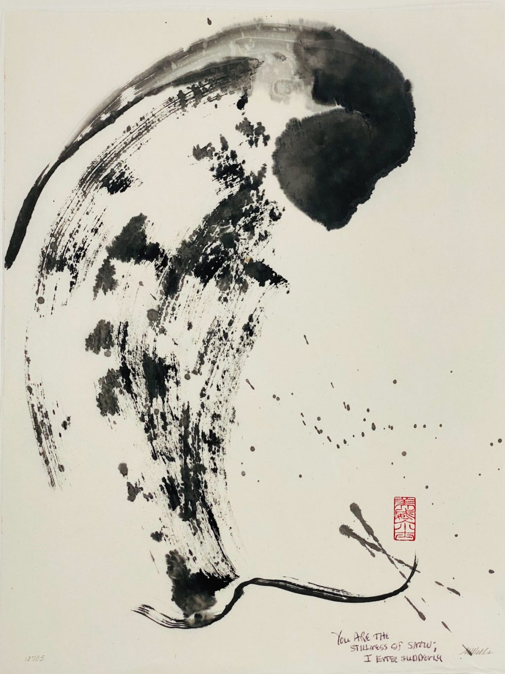 abstract sumi e Suddenly based on a quote
