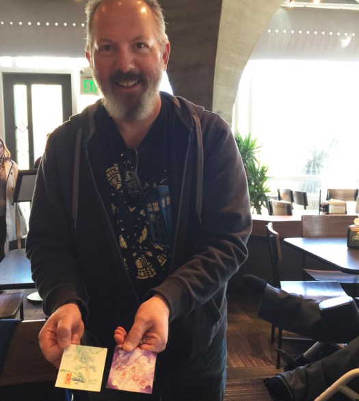 "Jason & his 2 mini sketches"