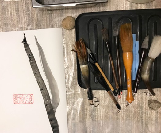Sumi e Brushstrokes & Brushes